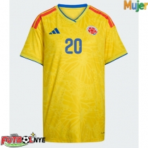 Camiseta Colombia Juan Fernando Quintero #20 Primera Equipación para mujer Mundial 2026 manga corta